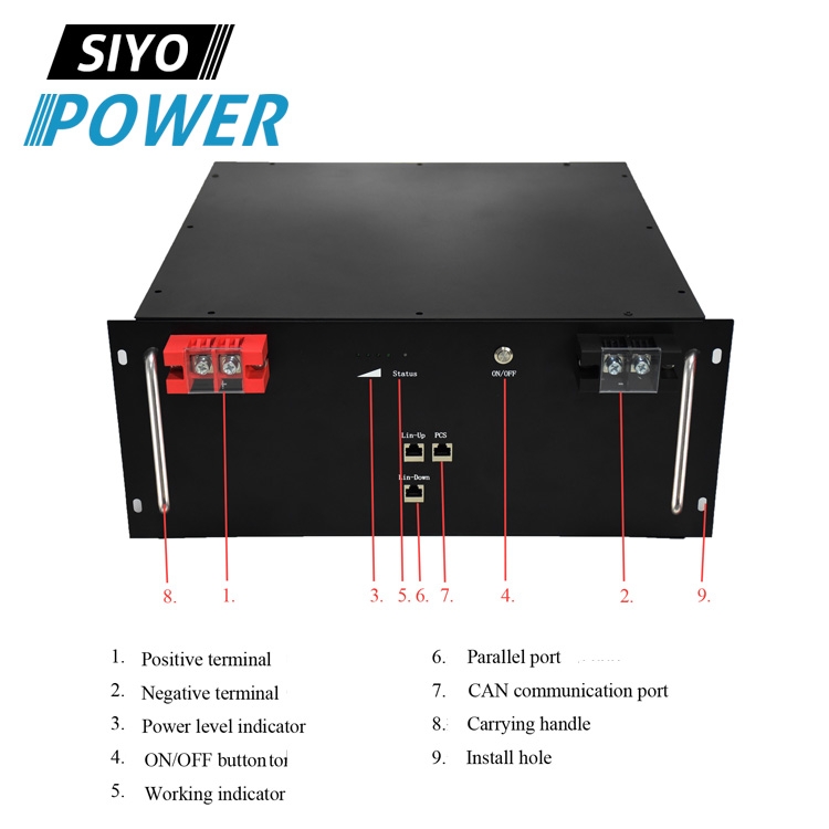 48V 50Ah Lithium Ion Lifepo4 Battery 51.2V 100Ah Lifepo4 Rack Mounted Solar Battery Pack