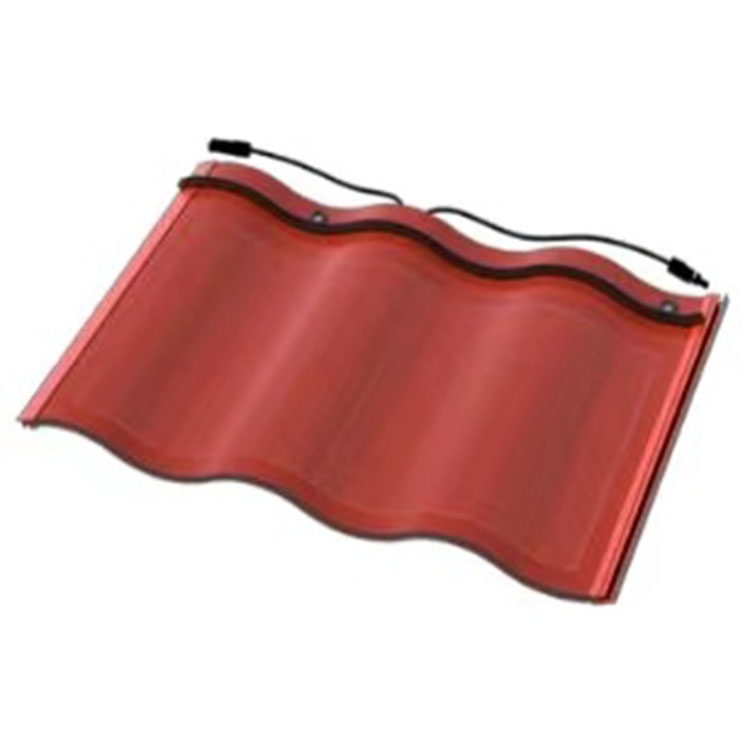 Siyopower CIGS Double-Glass Curved Red Solar Roof Tile