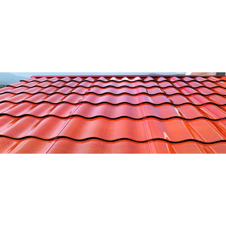 Siyopower CIGS Double-Glass Curved Red Solar Roof Tile