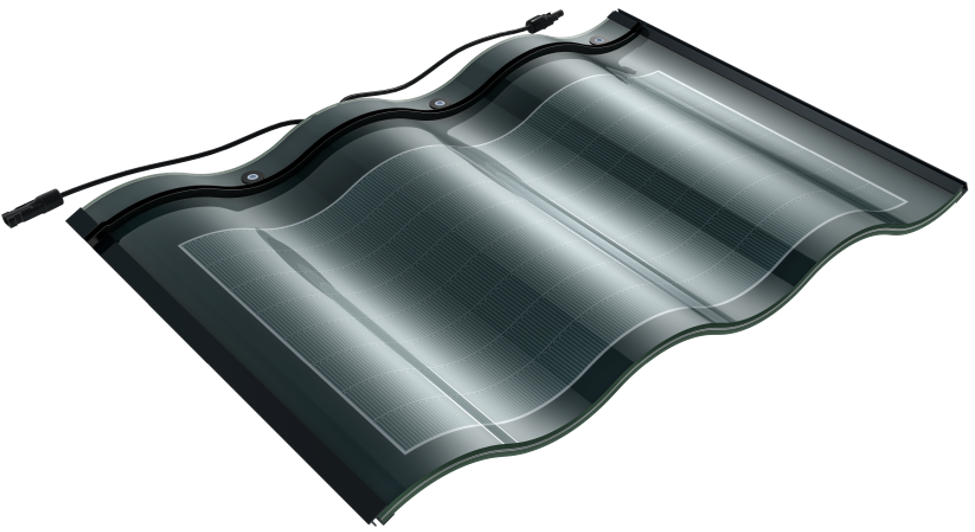 Siyopower 32W CIGS Double-Glass Curve Solar Roof Tile